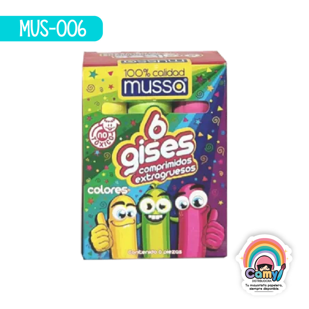 MUS-006 GISES MUSSA COMPRIMIDO EXTRA GRUESO C/6 COL.
