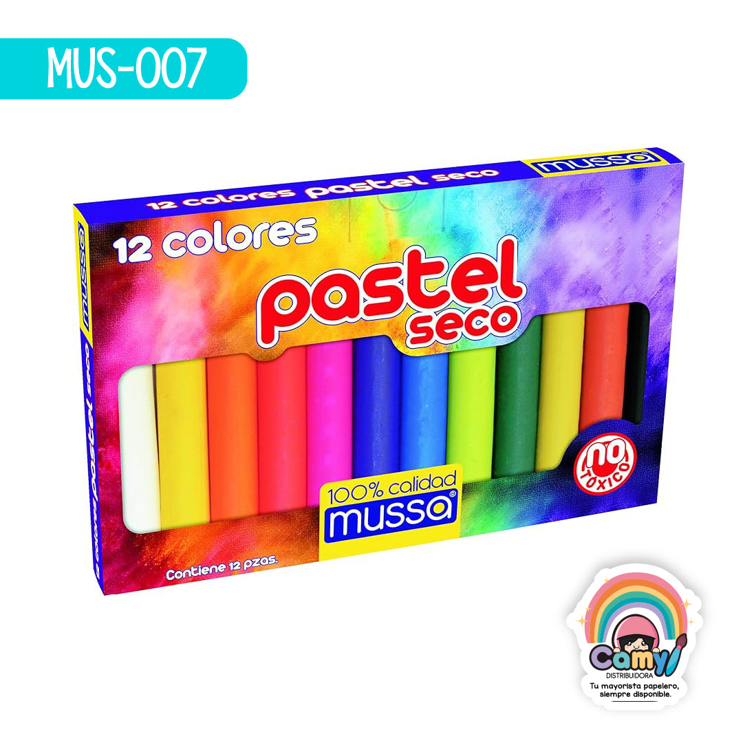 MUS-007 GISES PASTEL ESCOLAR MUSSA C/12