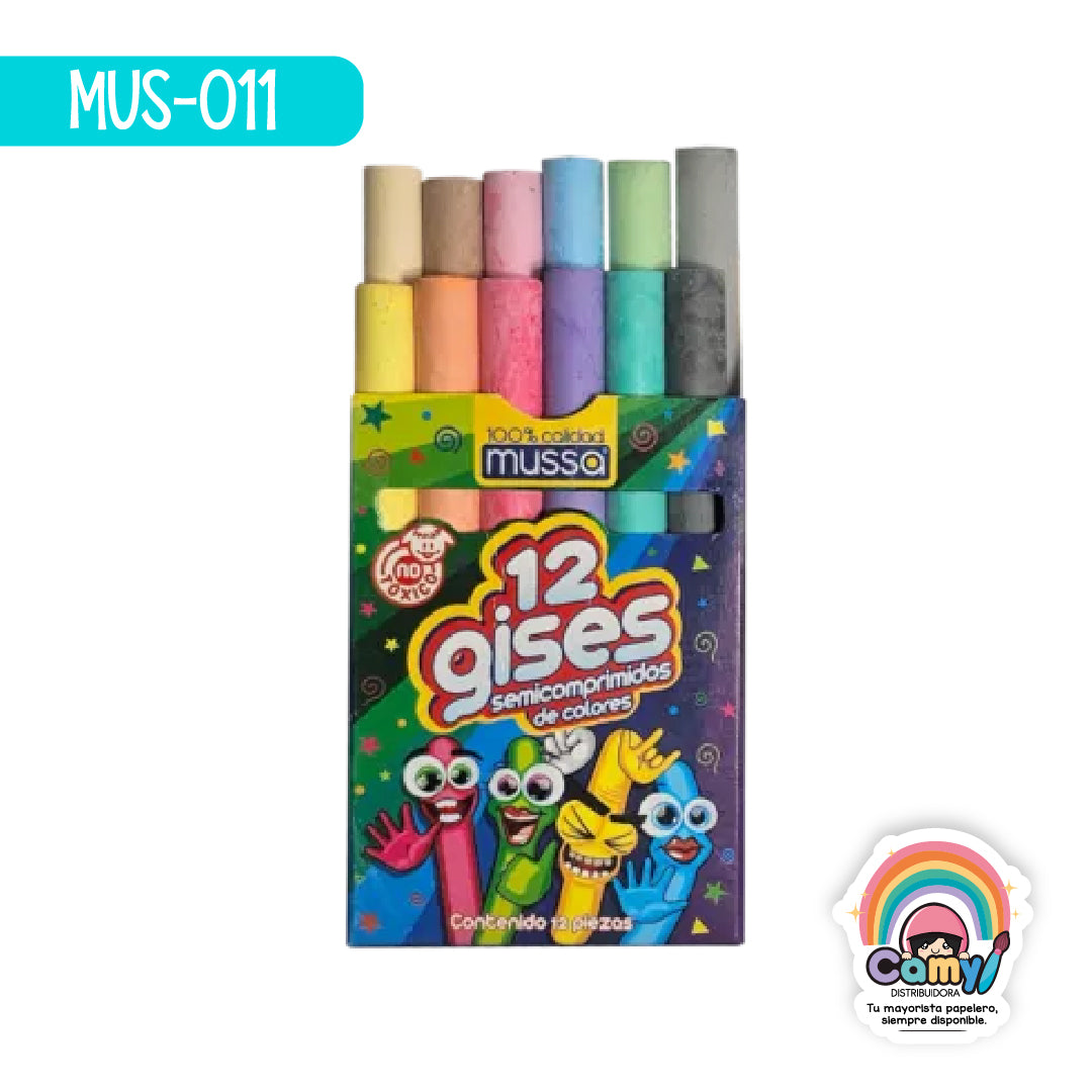 MUS-011 GISES MUSSA SEMICOMPRIMIDO COLORES DE C/12