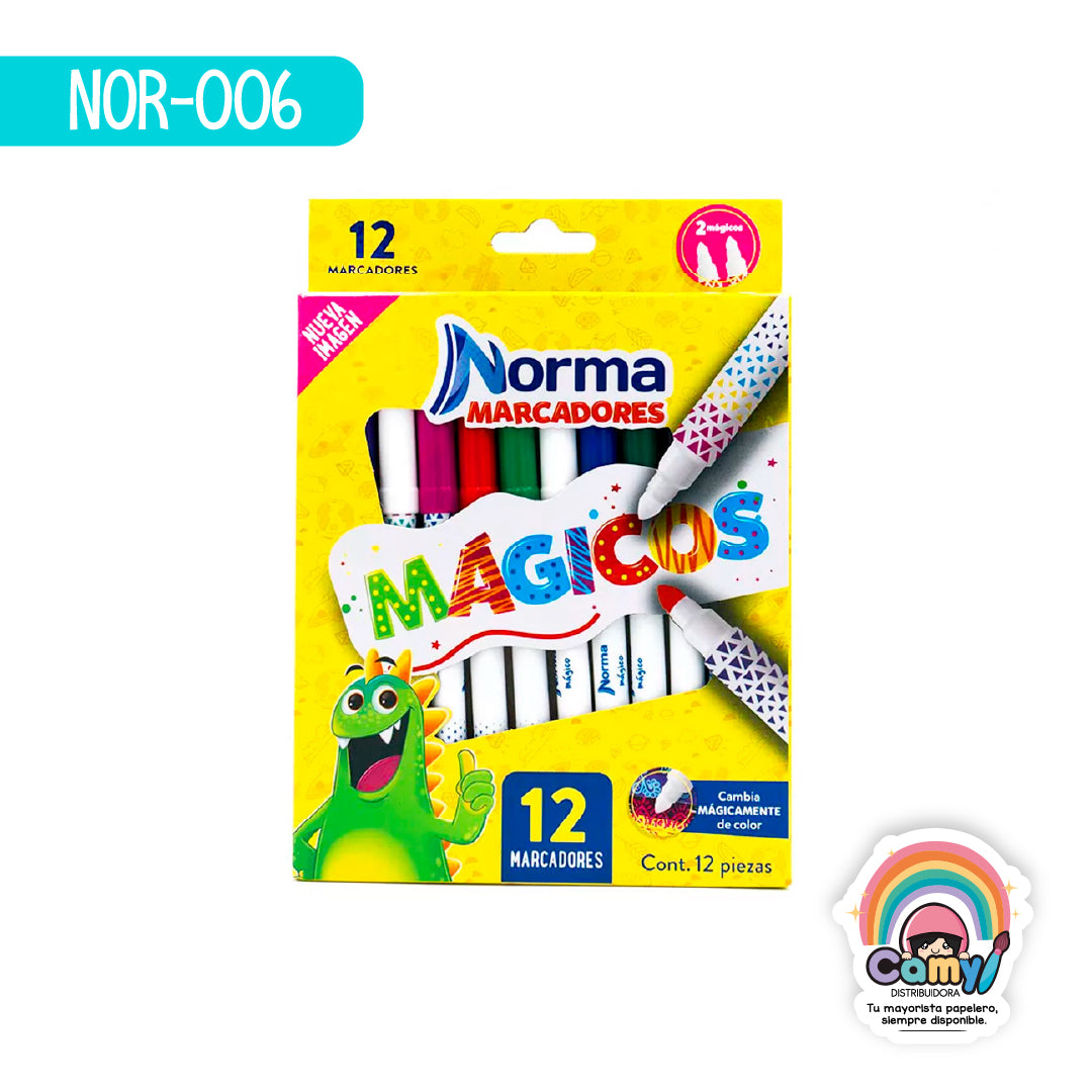 NOR-006 MARCADORES MAGICOS X12 NORMA