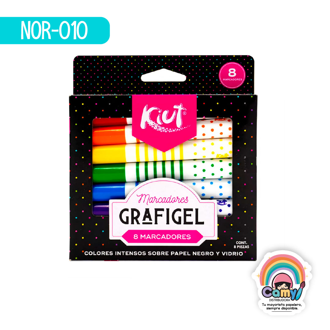 NOR-010 MARCADORES GRAFIGEL KIUT X 8