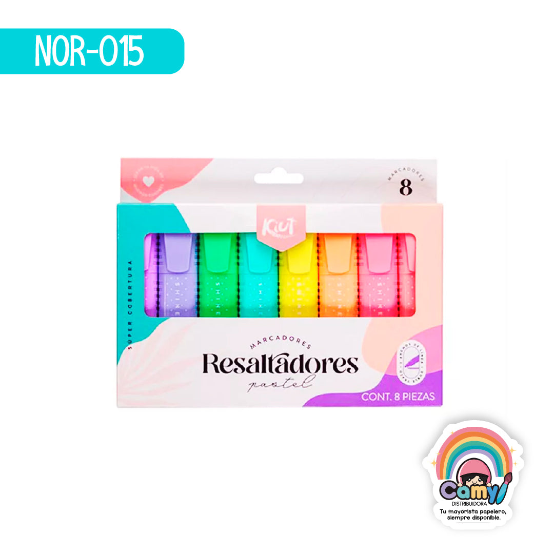 NOR-015 RESALTADORES KIUT PASTEL CAJA X8
