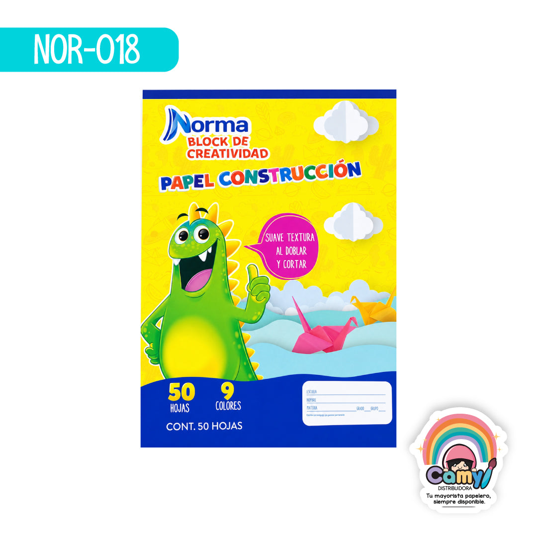 NOR-018 BLOCK PAPEL CONSTRUCCION CHICO NORMA