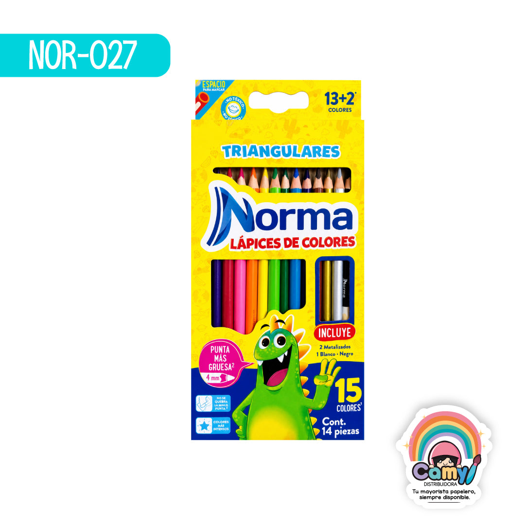 NOR-027 COLORES NORMA X 14-15 TRIÁNGULARES