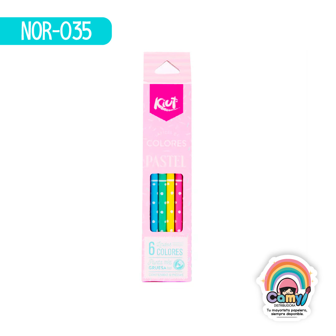 NOR-035 COLORES KIUT PASTEL X 6 UND