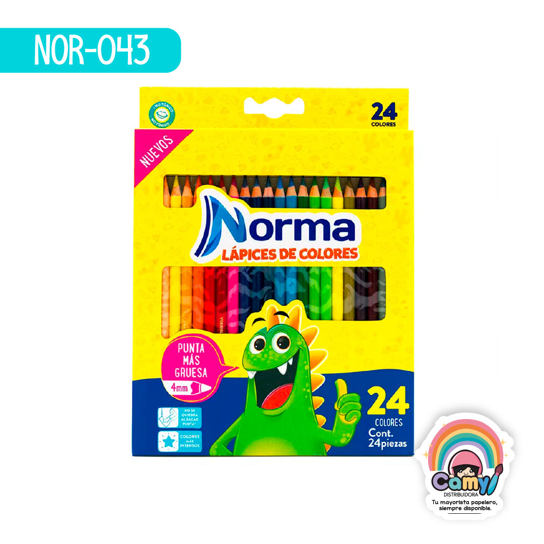 NOR-043 COLORES NORMA X 24 SM