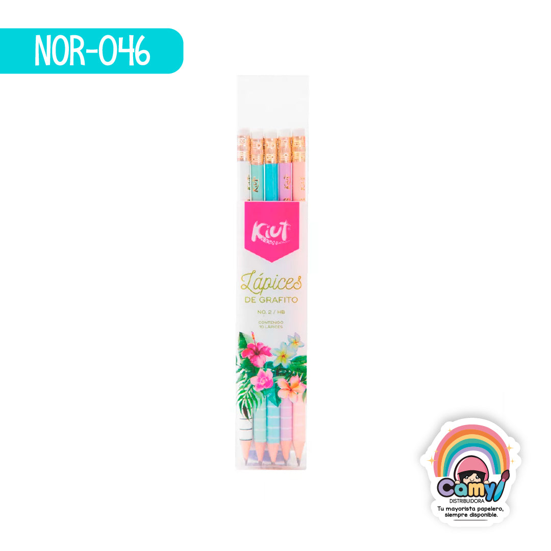 NOR-046 LAPIZ KIUT NEGRO REDONDO X 10