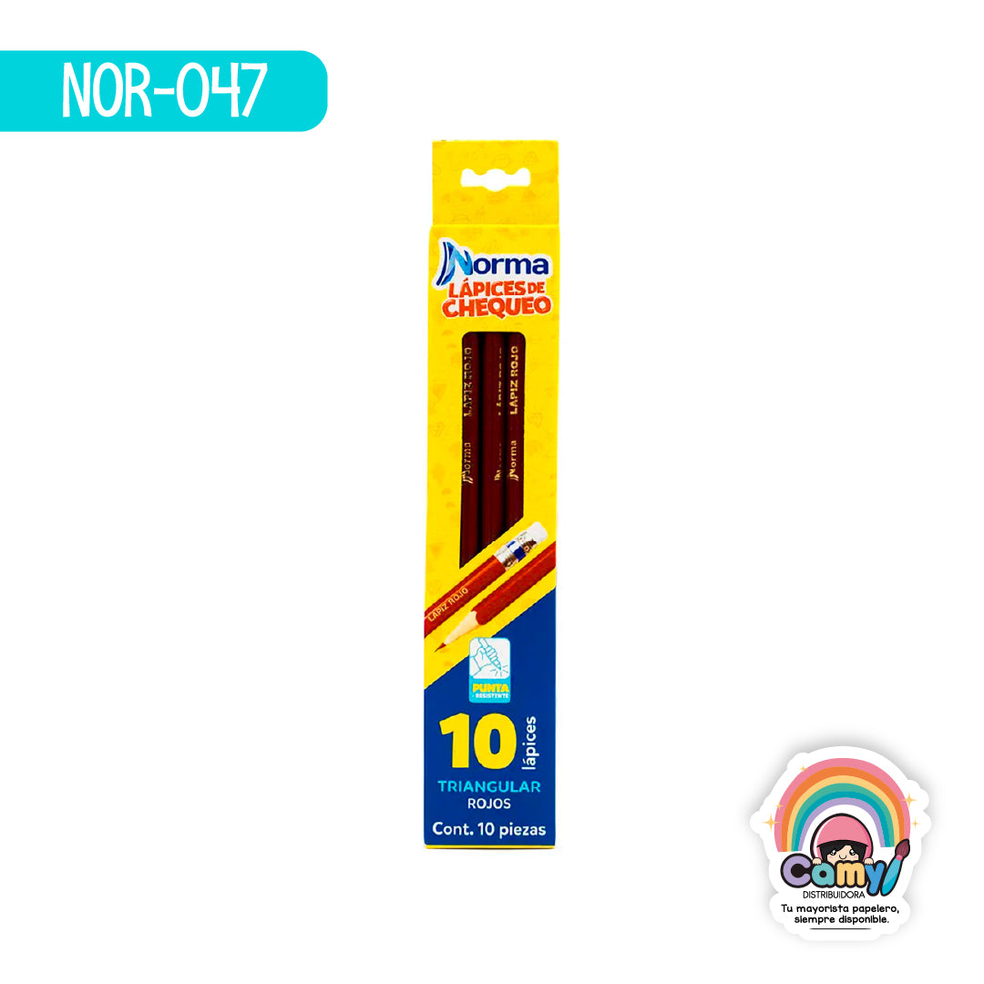 NOR-047 LPZ CHECADOR ROJO NORMA 10 PZAS