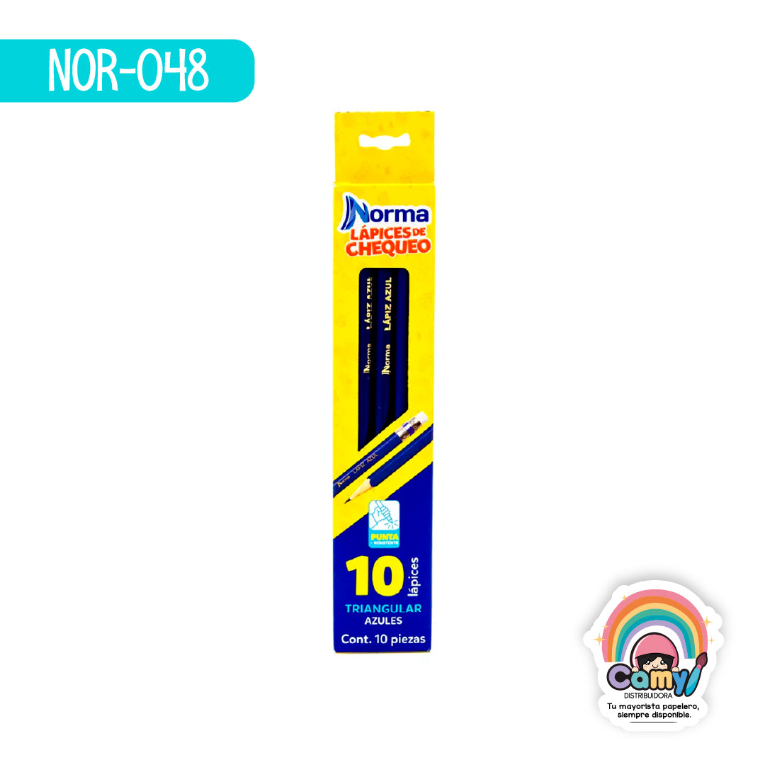 NOR-048 LPZ CHECADOR AZUL NORMA 10 PZAS