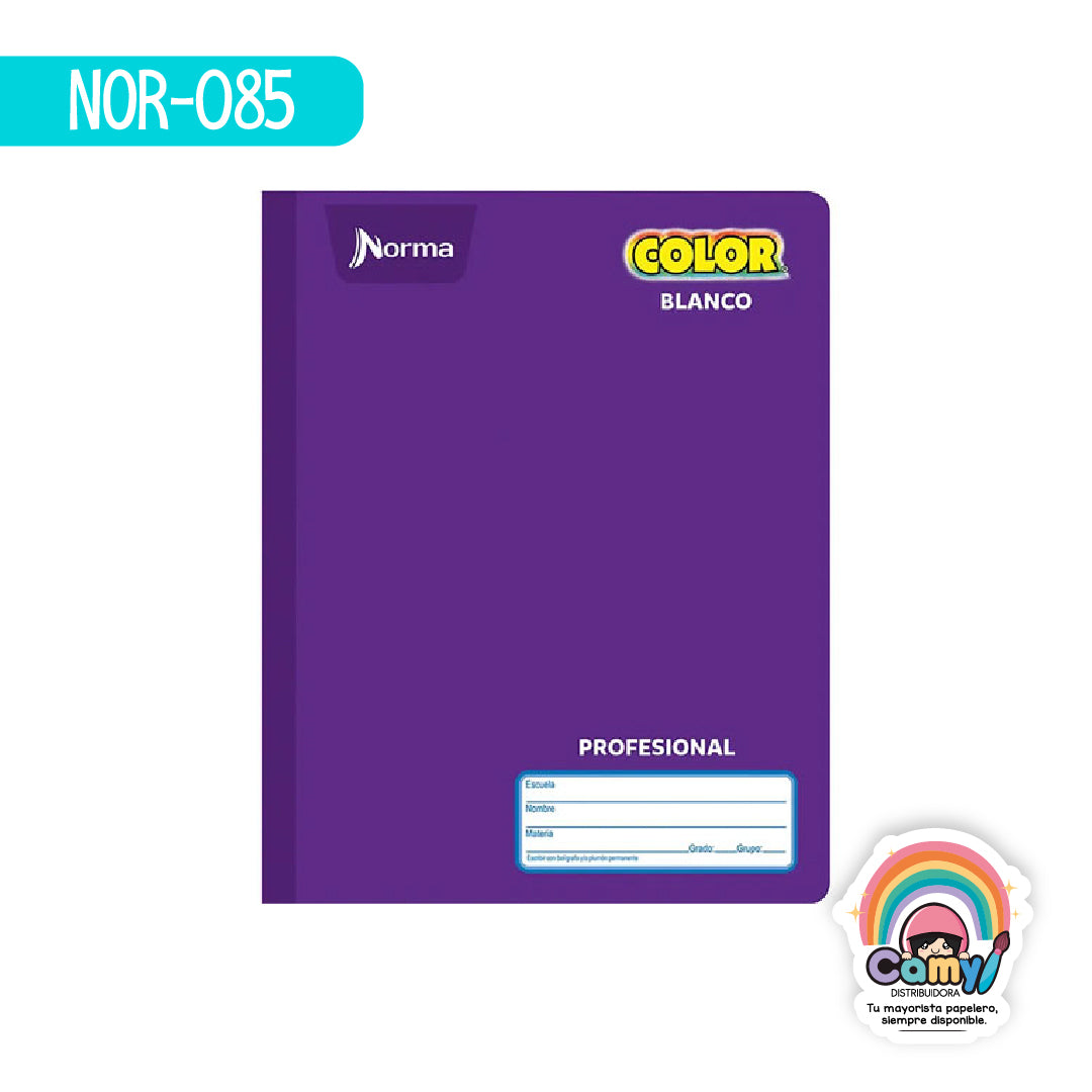 NOR-085 CUAD COS PROF NORMA COLOR 360 BL 100H