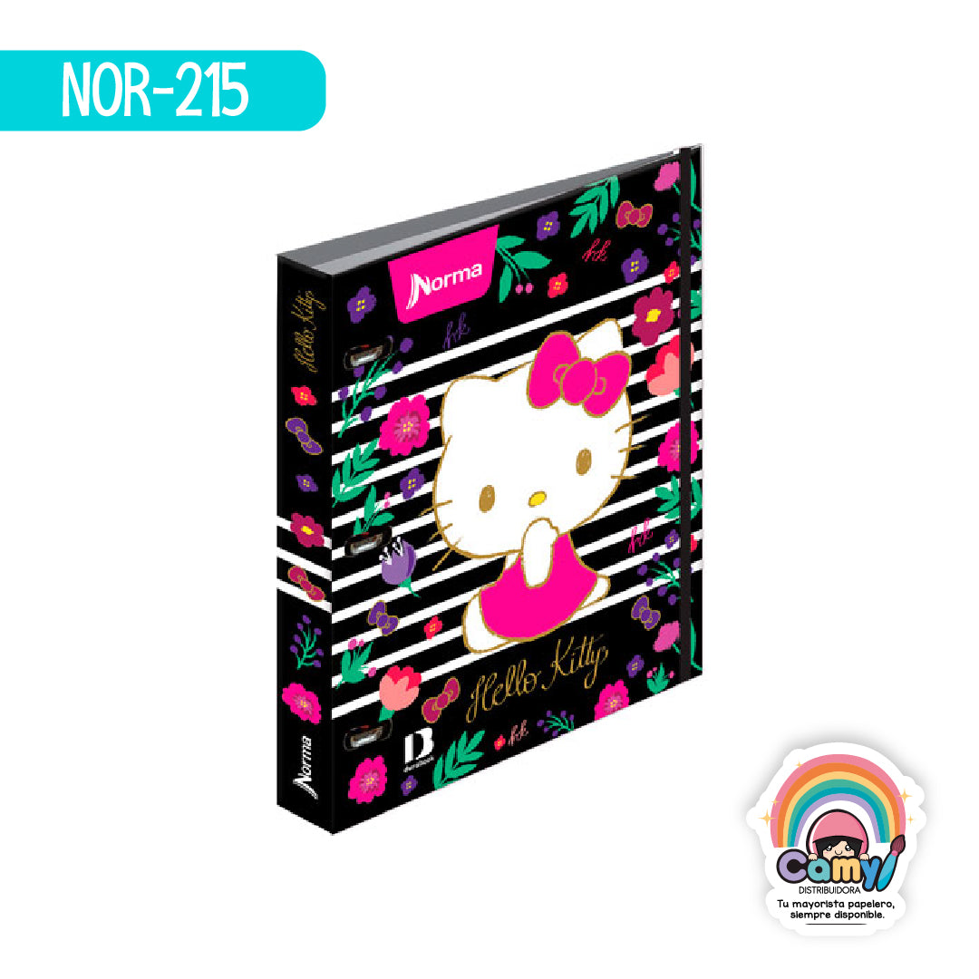 NOR-215 CARPETA DURA BOOK 3A PROF HELLO KITTY NORMA