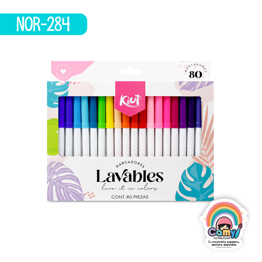 NOR-284 MARCADORES LAVABLES KIUT X 80