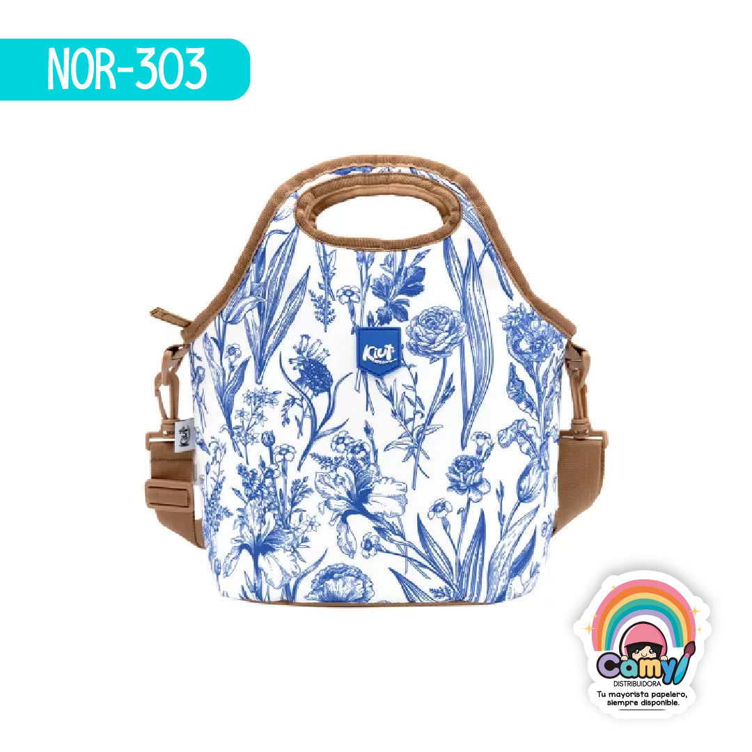 NOR-303 LONCHERA FASHION BLUE GARDEN NORMA