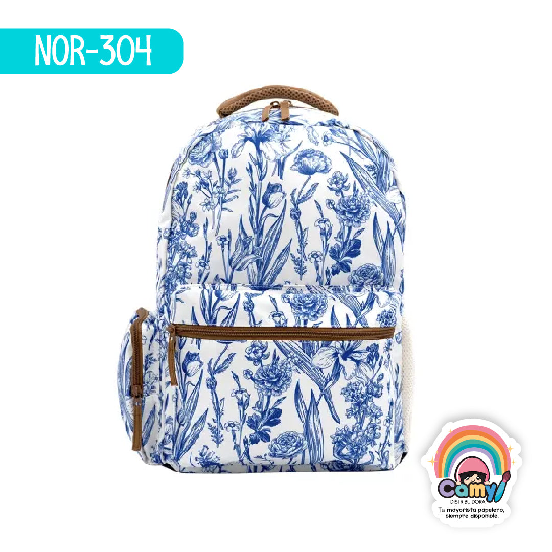 NOR-304 MOCHILA NORMA BLUE GARDEN