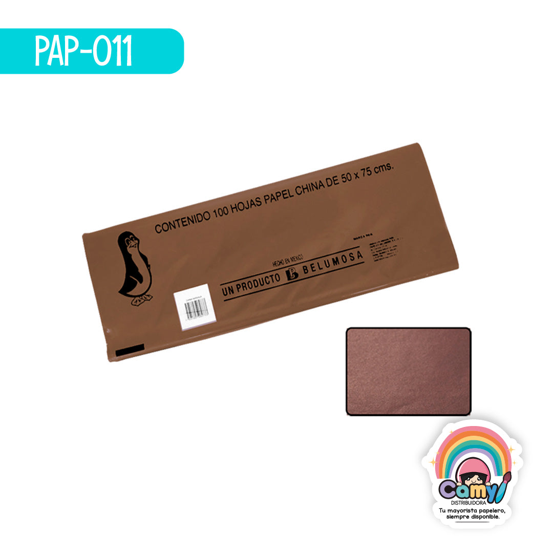 PAP-011 PAPEL CHINA BELUMOSA CAFE C/100