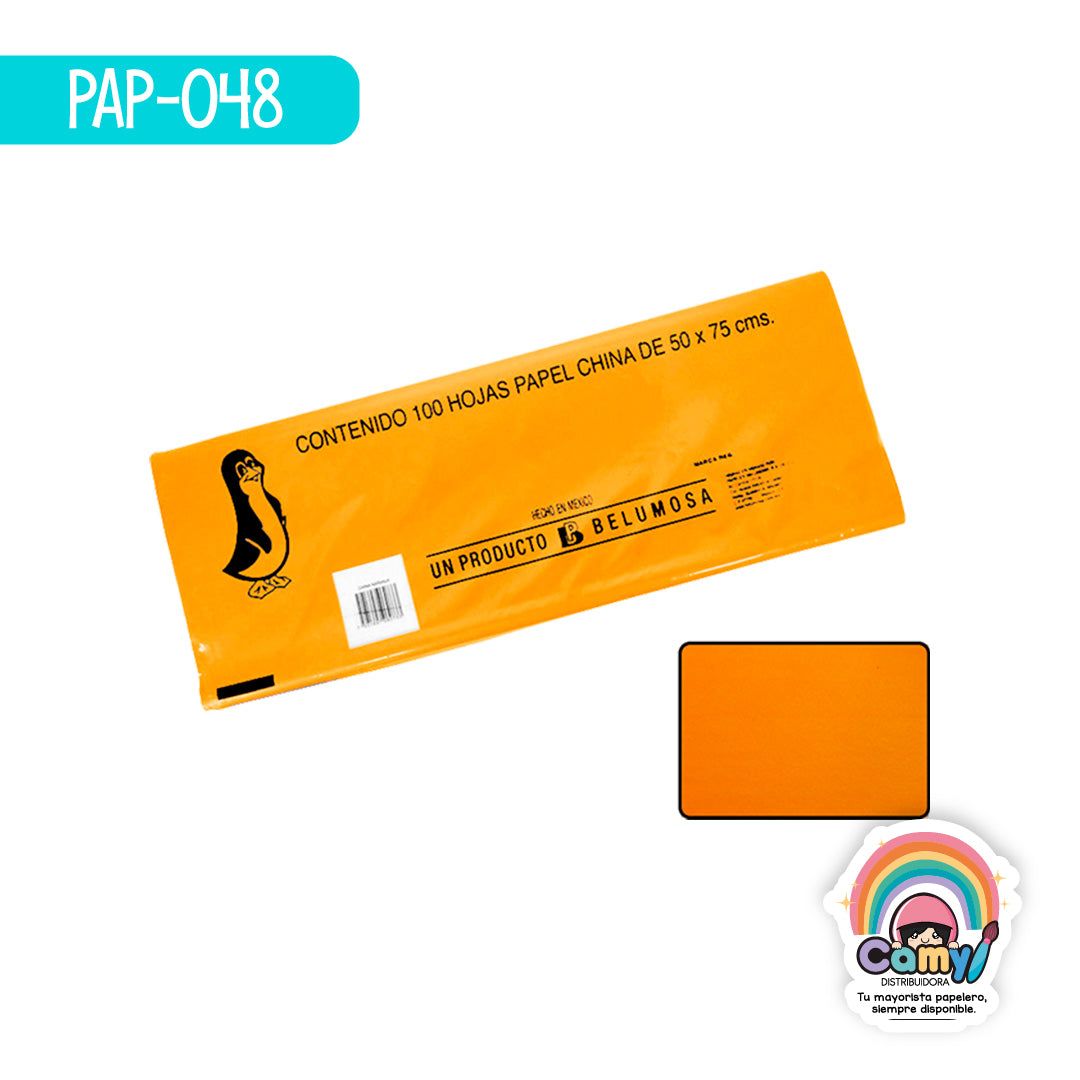 PAP-048 PAPEL CHINA BELUMOSA ZEMPAZUCHITL C/100
