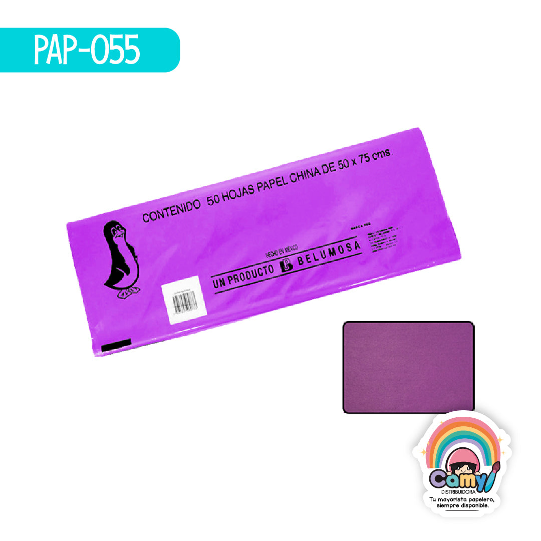 PAP-055 PAPEL CHINA BELUMOSA UVA C/100
