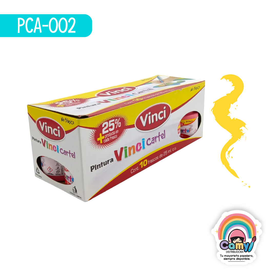 PCA-002 PINTURA CARTEL  AMARILLO MEDIO  - 51 FRASCO C/25ml DIXON