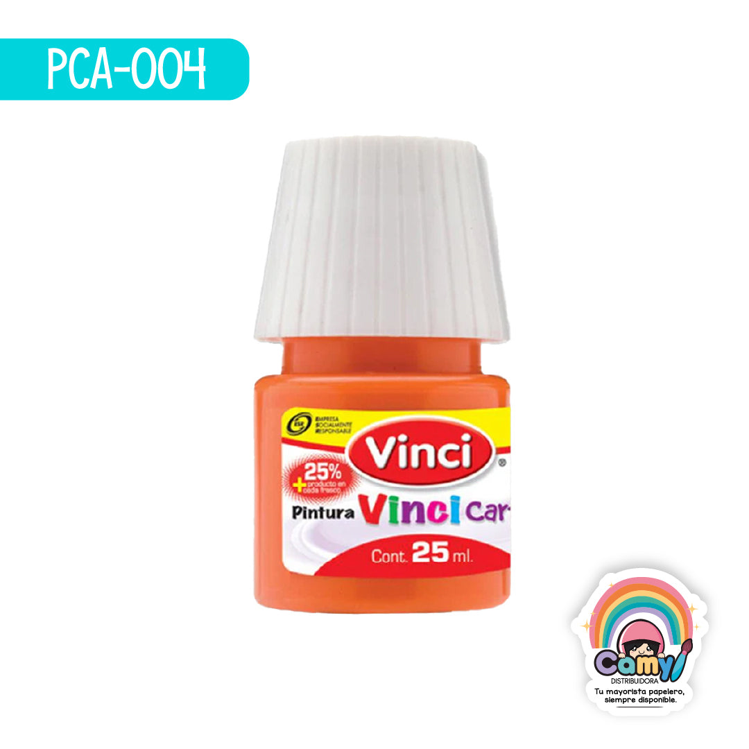 PCA-004 PINTURA CARTEL  ROJO NARANJA – 53 FRASCO C/25ml. DIXON
