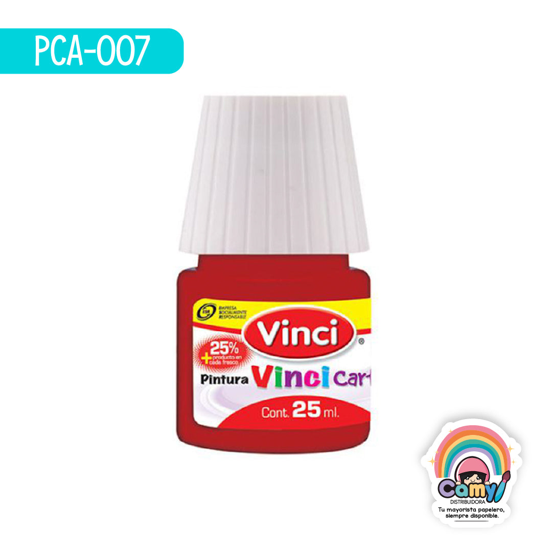 PCA-007 PINTURA CARTEL  CARMÍN – 55 FRASCO C/25ml. DIXON