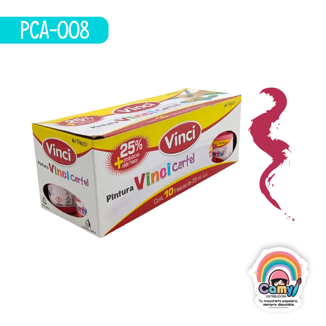 PCA-008 PINTURA CARTEL  ROJO CARMESÍ – 56 FRASCO C/25ml. DIXON