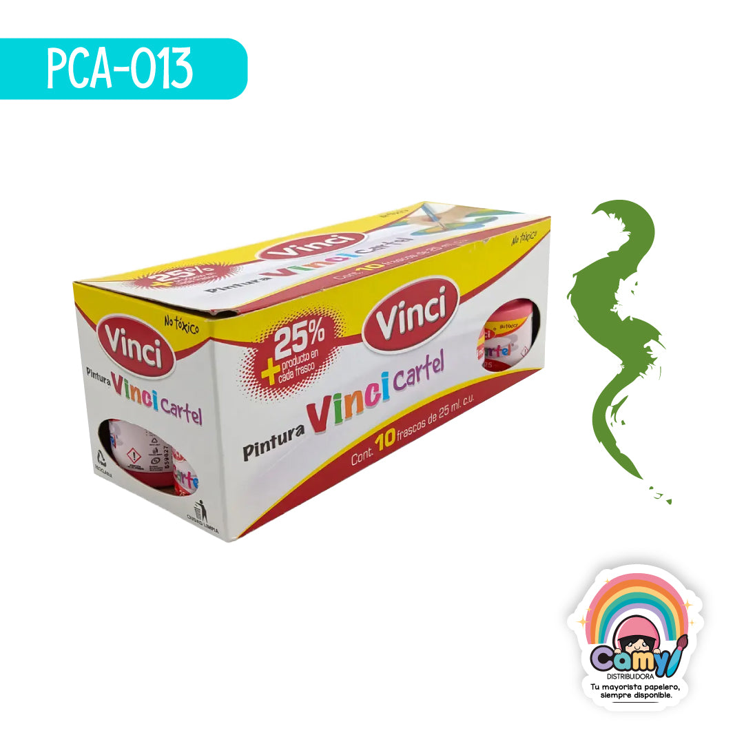 PCA-013 PINTURA CARTEL  VERDE AMARILLENTO – 62 FRASCO C/25. DIXON