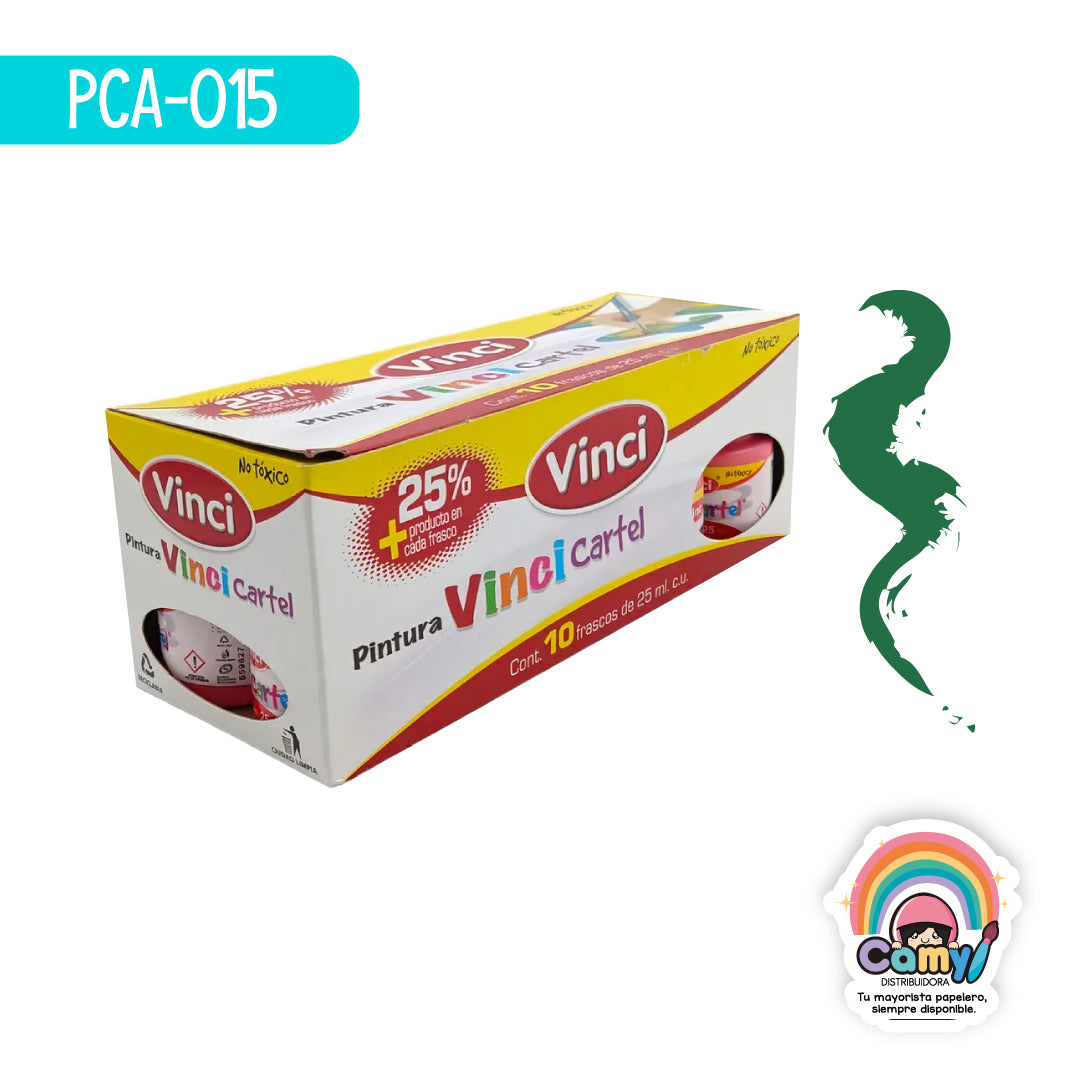 PCA-015 PINTURA CARTEL  VERDE ESMERALDA – 63 FRASCO C/25ml. DIXON