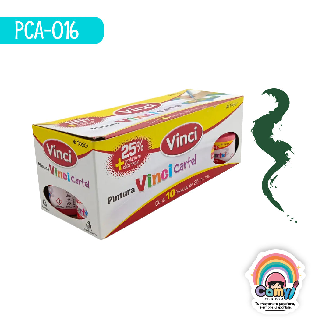 PCA-016 PINTURA CARTEL  VERDE OBSCURO – 63A FRASCO C/25ml. DIXON
