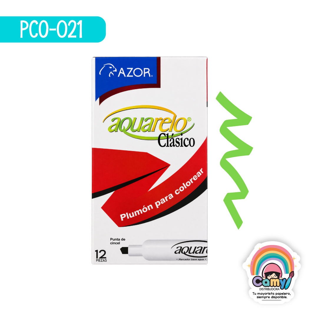 PCO-021 PLUM ACUARELO CLASICO VDE CLARO CJ-12 AZOR