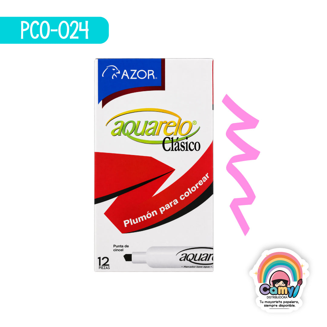 PCO-024 PLUM ACUARELO CLASICO ROSA CJ-12