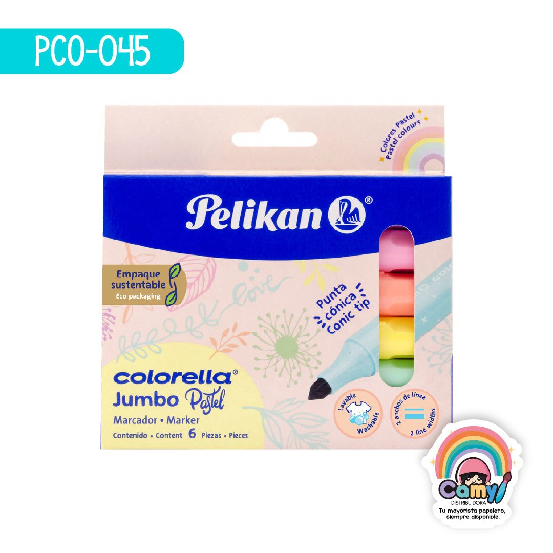 PCO-045 COLORELLA PASTEL P. GRUESA EST C/6. PELIKAN