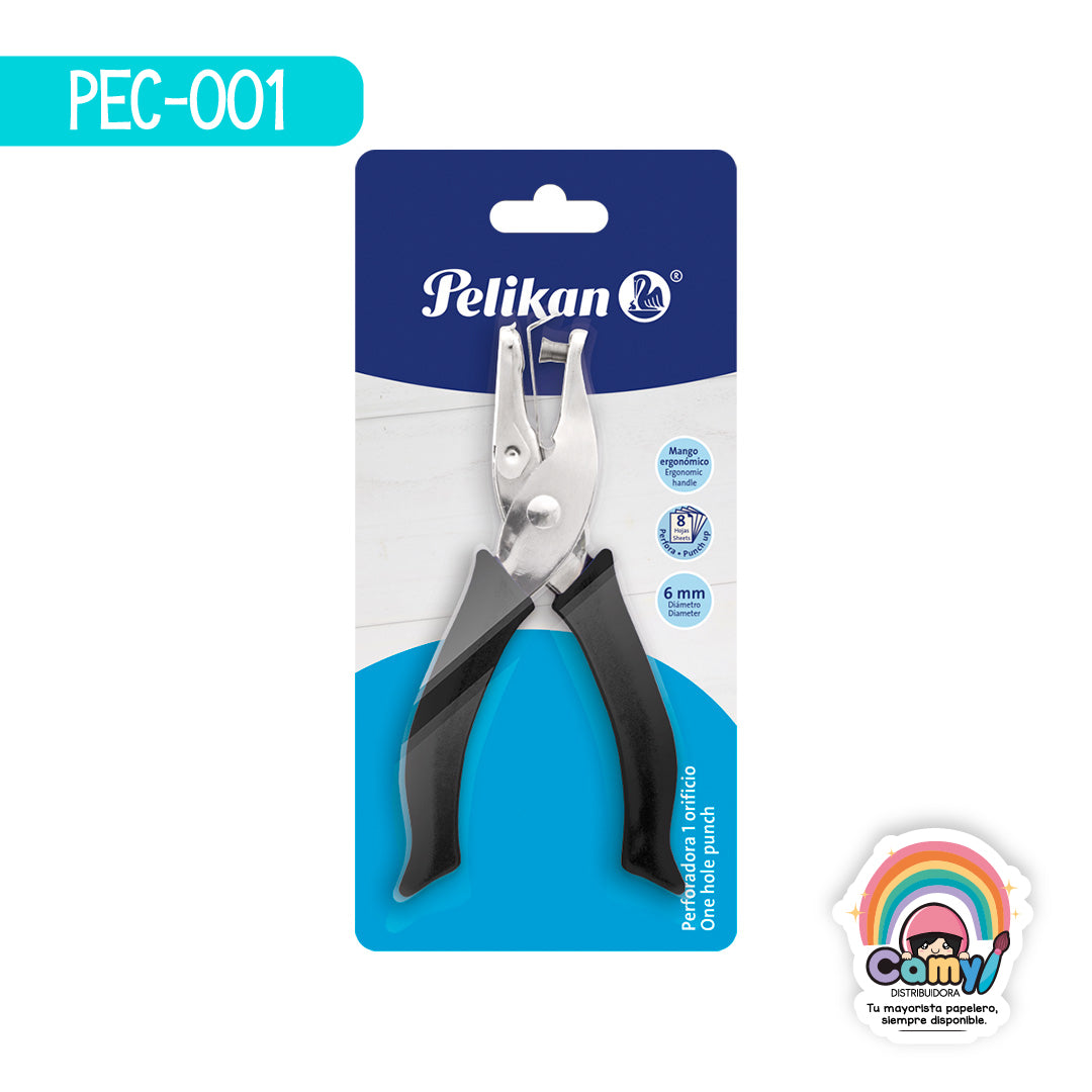 PEC-001 PERFORADORA PELIKAN DE 1 ORIFICIO MANGO PLAST TJ C