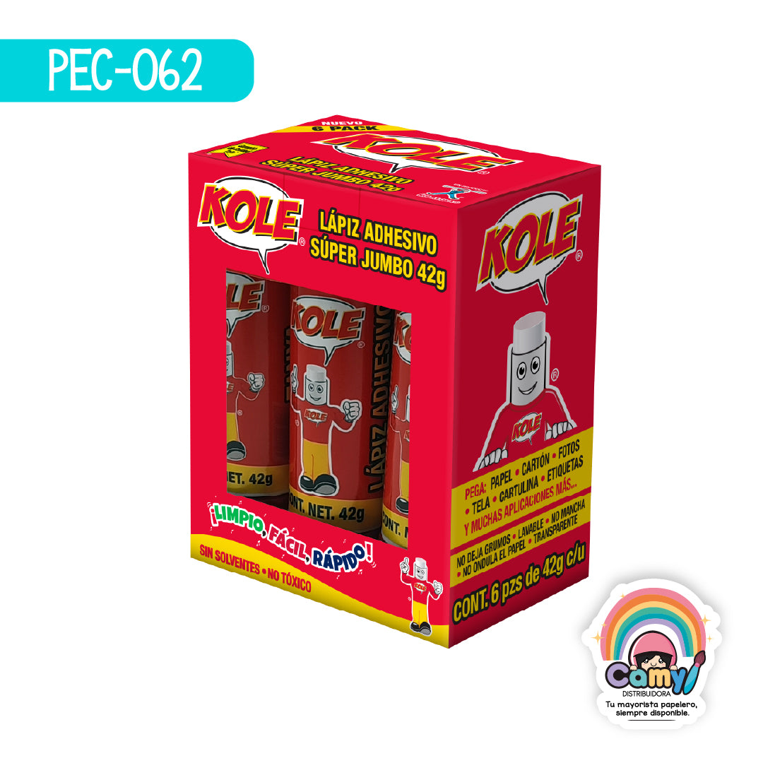 PEC-062 LPZ ADHESIVO KOLE JUMBO 42 GR C/6 KOLA LOKA