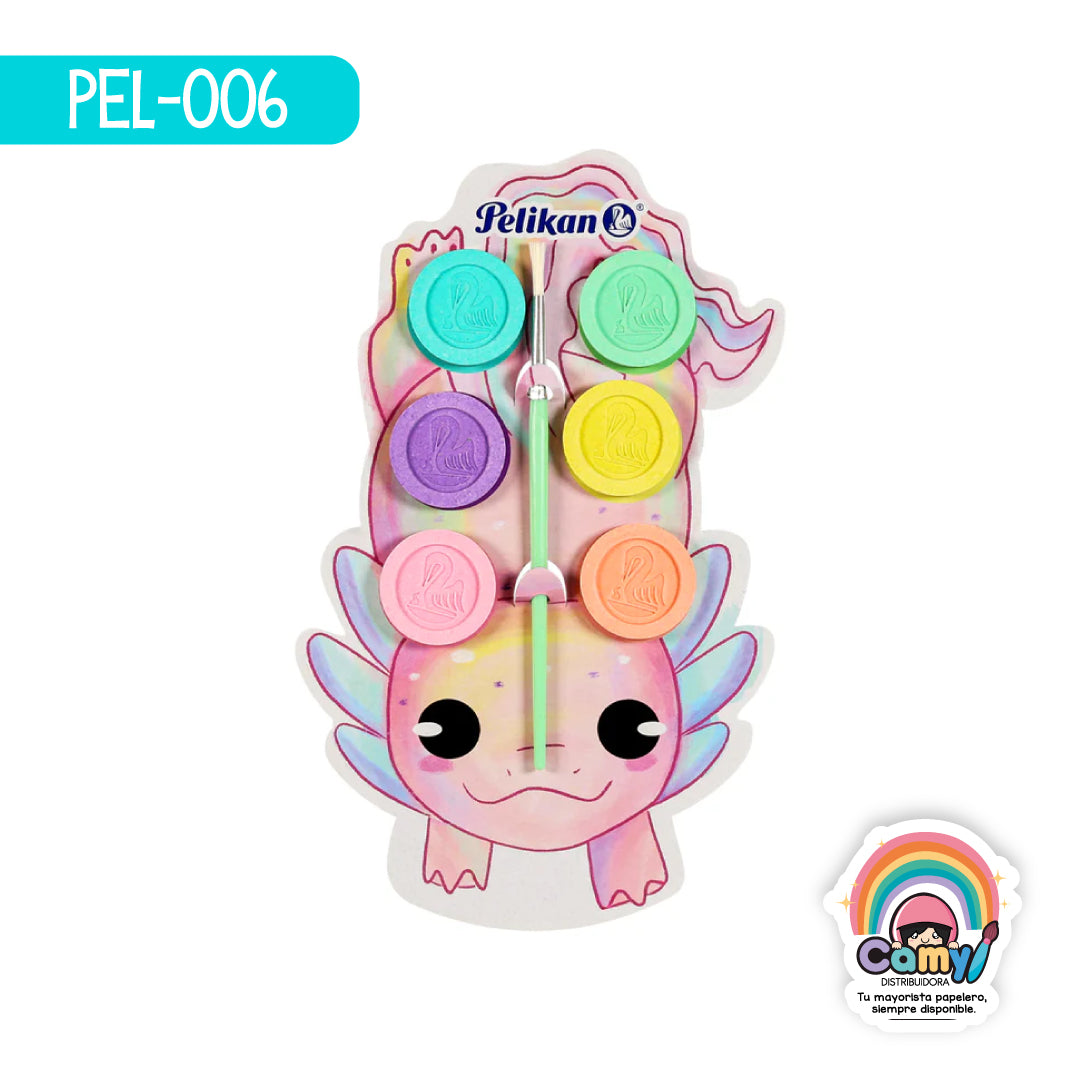 PEL-006 ACUARELA INFANTIL C/6 PASTEL PELIKAN