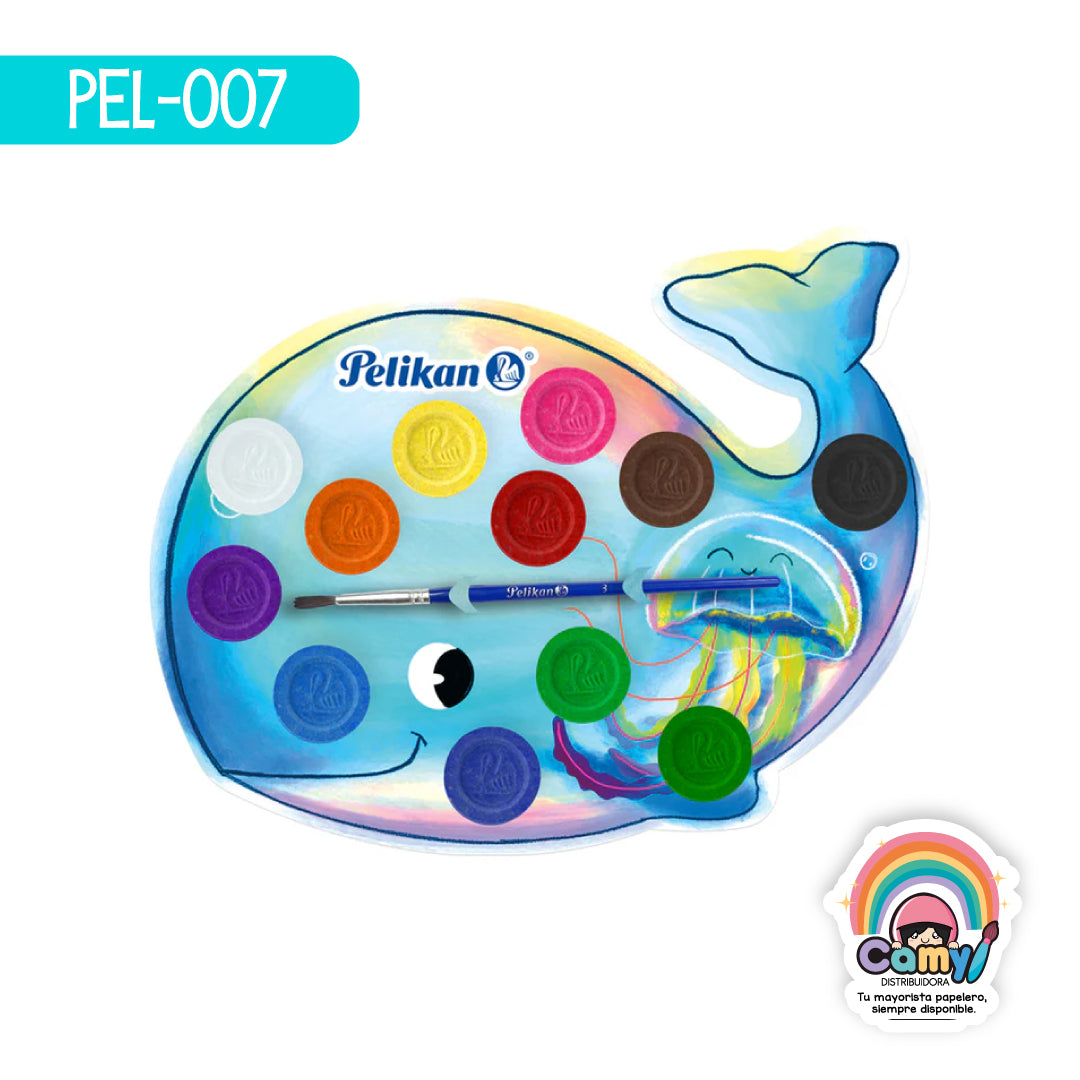 PEL-007 ACUARELA INFANTIL C/12 PELIKAN