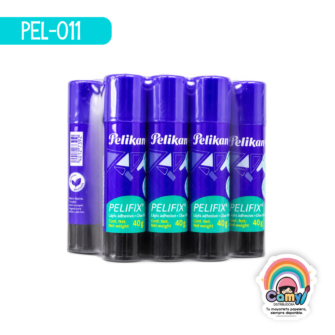 PEL-011 LPZ ADHE PELIFIX 40 GR PAQ C/12 PELIKAN