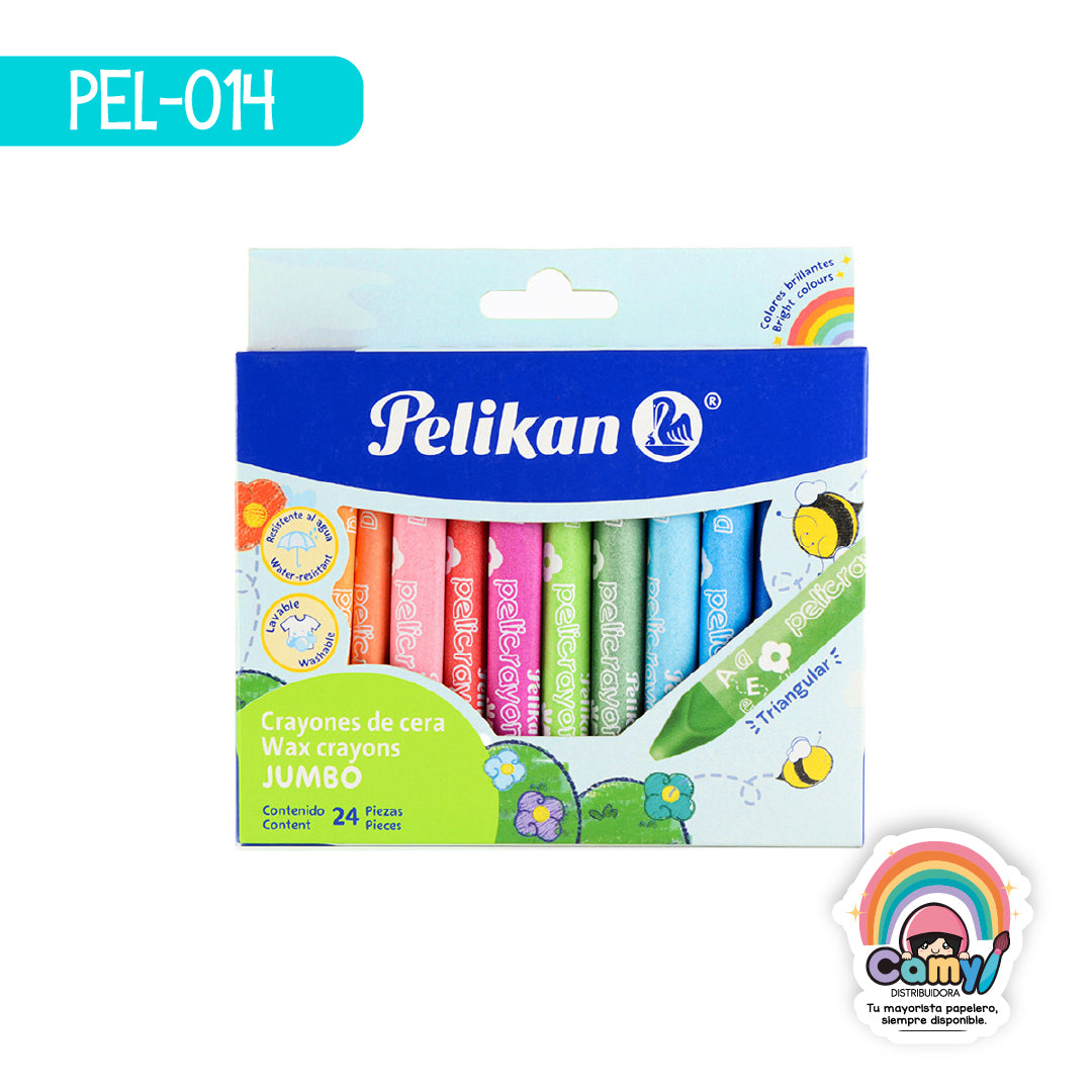 PEL-014 PELICRAYON JUMBO TRIAN  C/24 PELIKAN