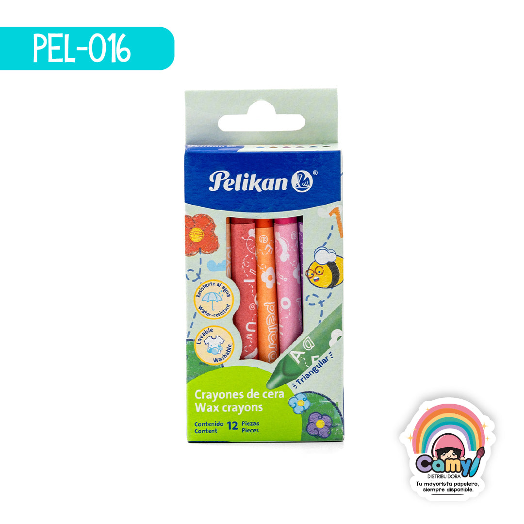 PEL-016 PELICRAYON REGULAR TRIAN C/12 PELIKAN