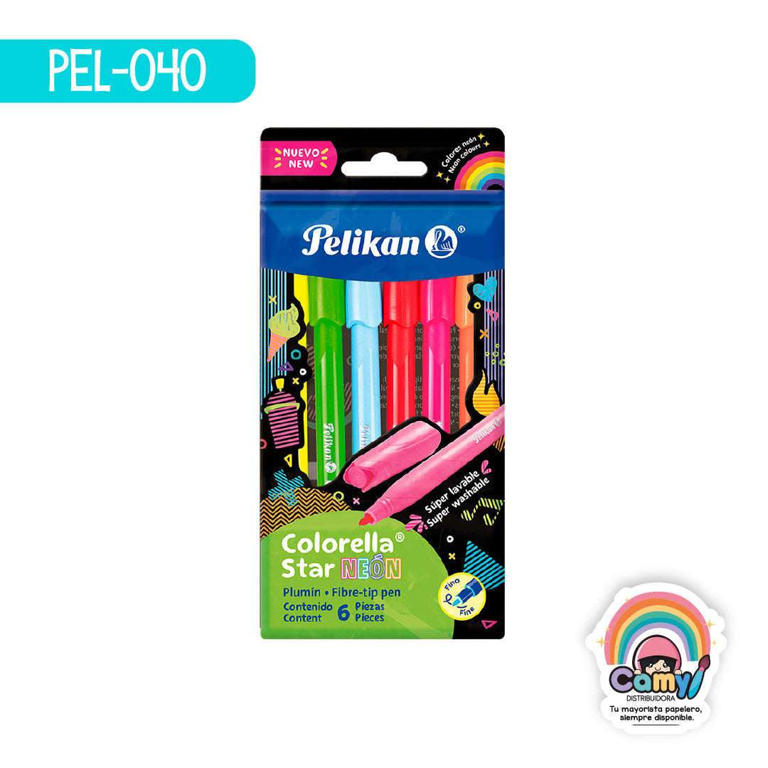 PEL-040 COLORELLA STAR C/6 COL. NEON PELIKAN