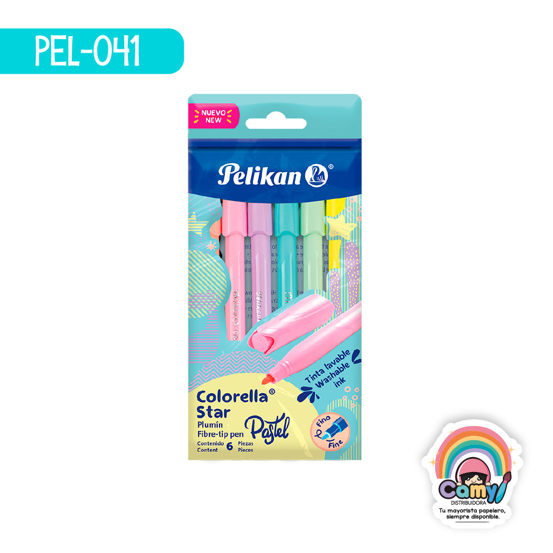 PEL-041 COLORELLA STAR C/6 COL. PASTEL PELIKAN