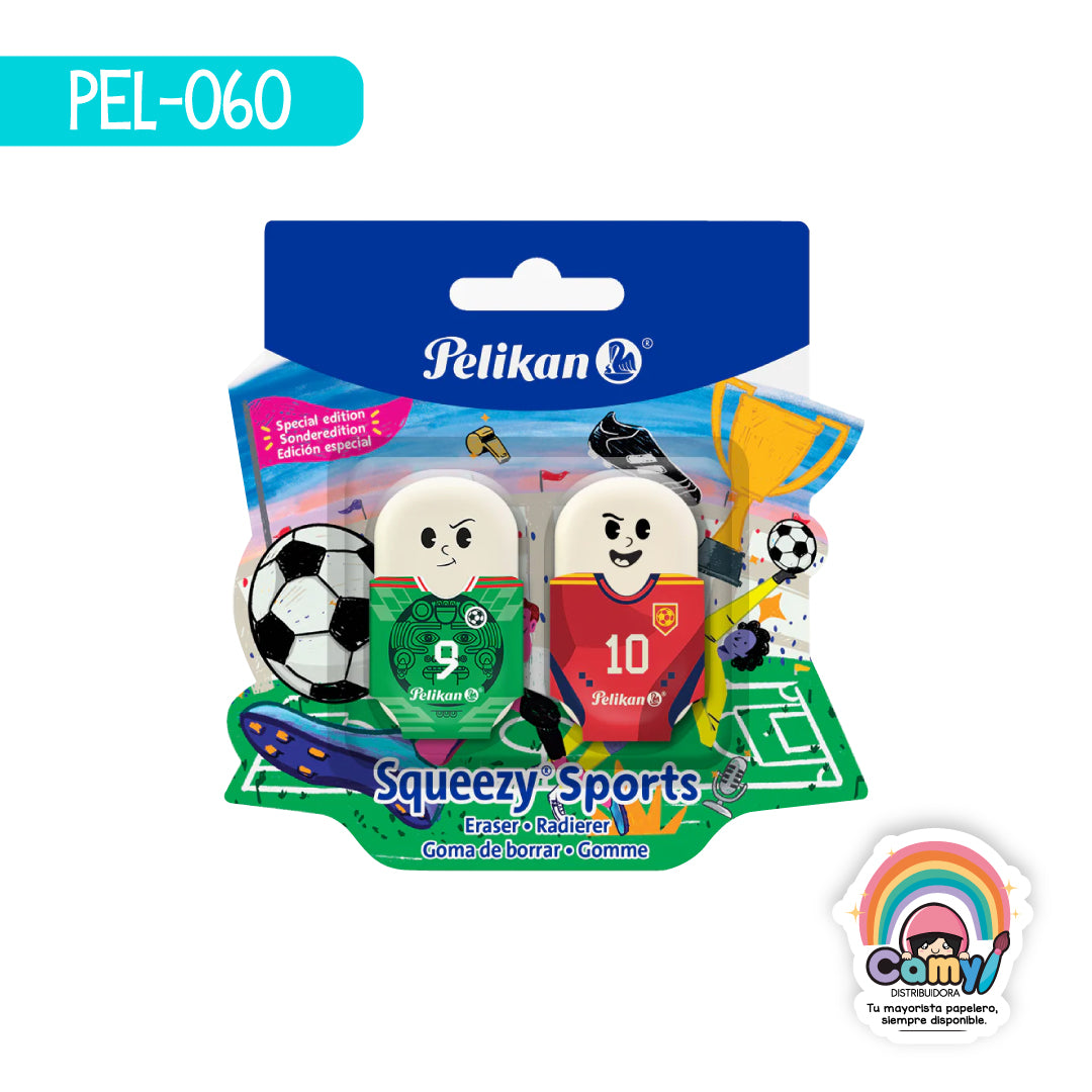 PEL-060 GOMA PELIKAN SQUEEZY SPORTS TARJ C/2