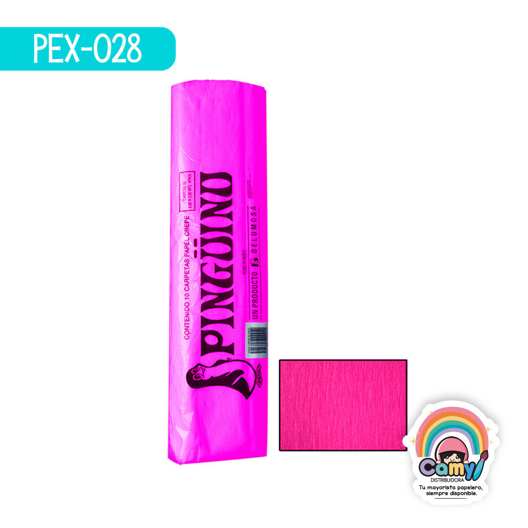 PEX-028 PAPEL CREPE PINGÜINO BUGAMBILIA C/10