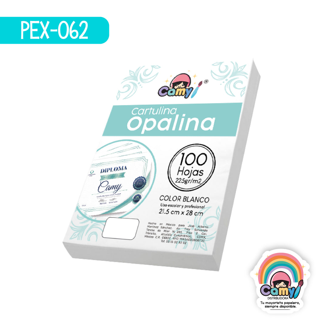 PEX-062 OPALINA CAMY GRUESA BLANCA C/100