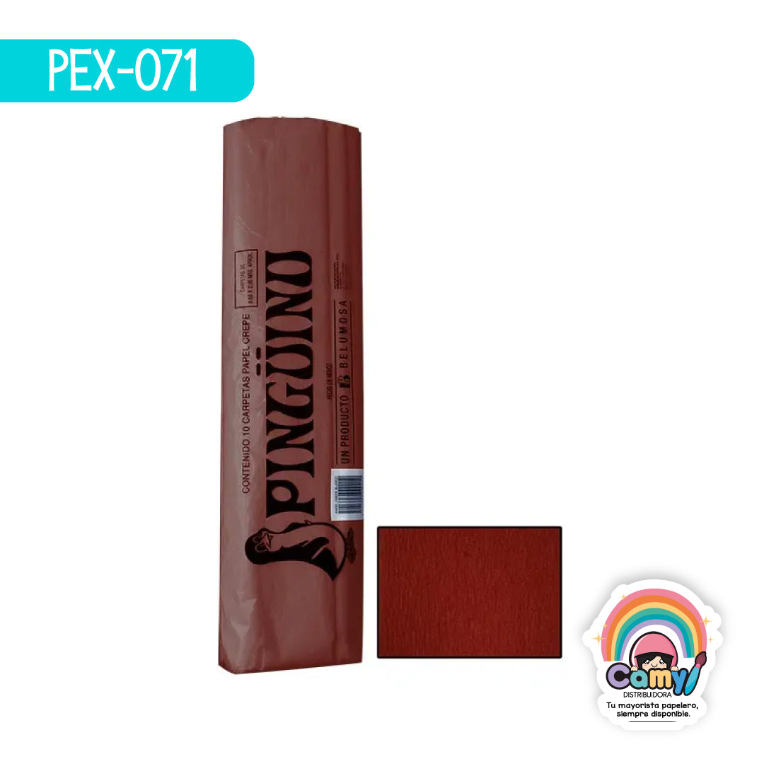 PEX-071 PAPEL CREPE PINGÜINO ROJO CORINTO C/10