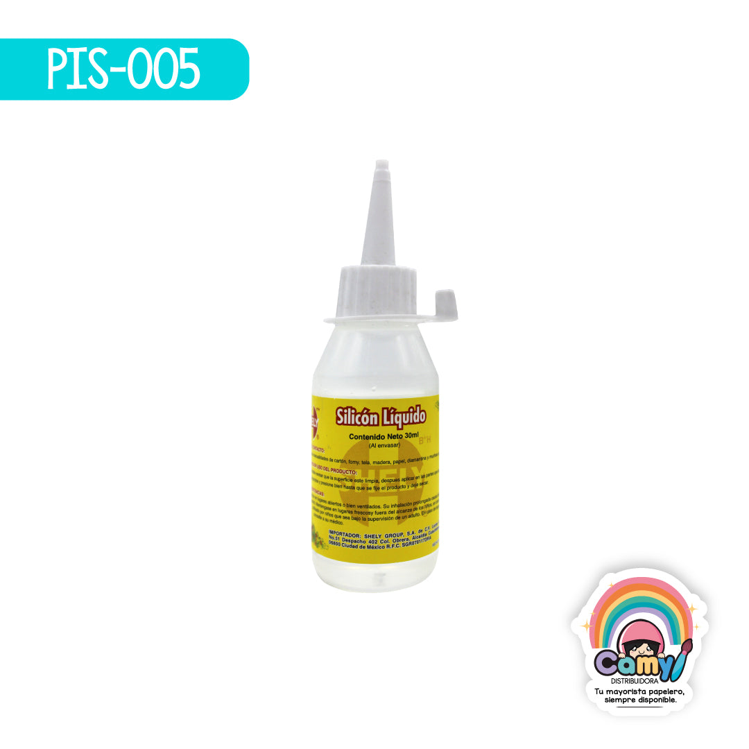 PIS-005 SILICON LIQUIDO SHELY SOLVENTE EN FCO.DE 30ML