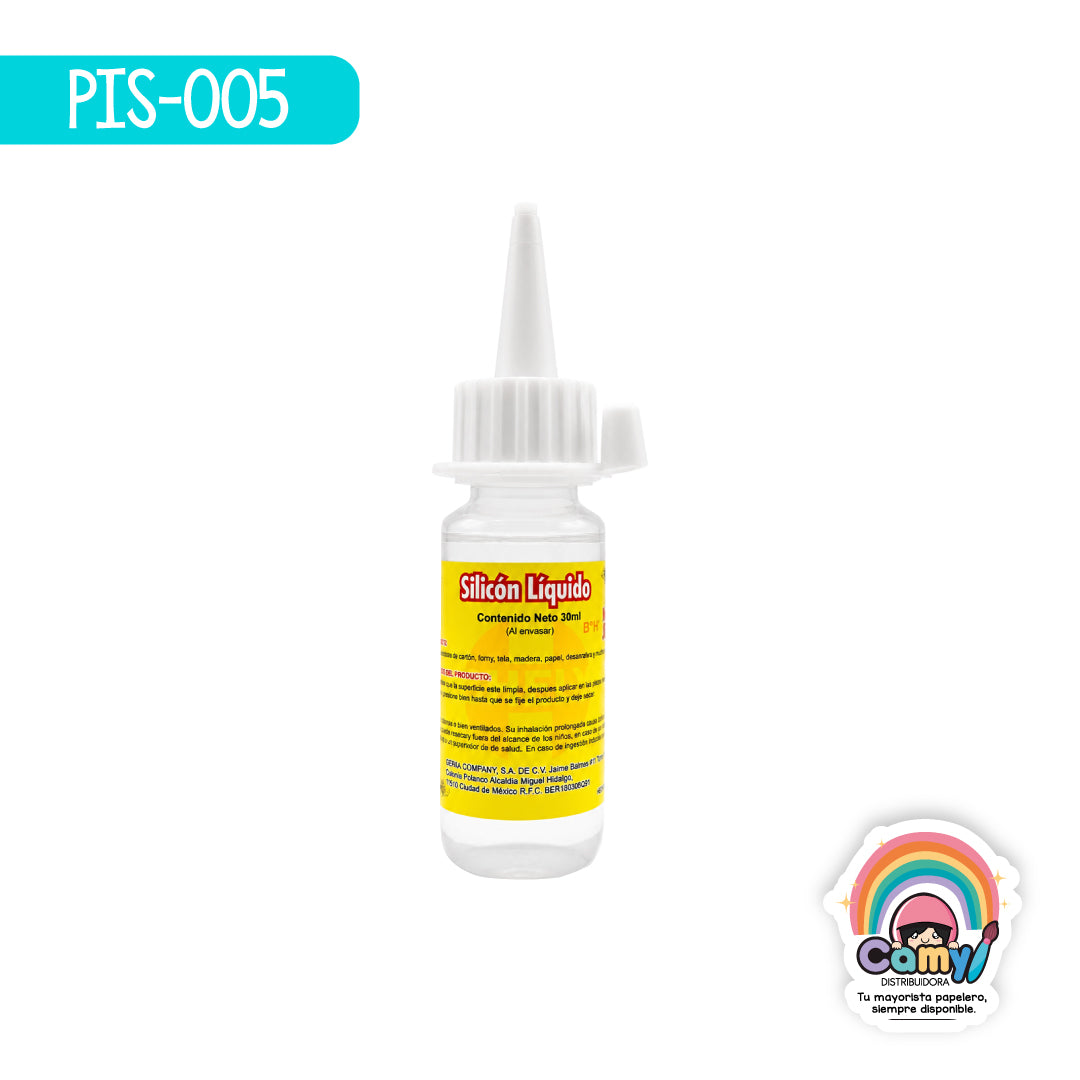 PIS-005 SILICON LIQUIDO SHELY SOLVENTE EN FCO.DE 30ML