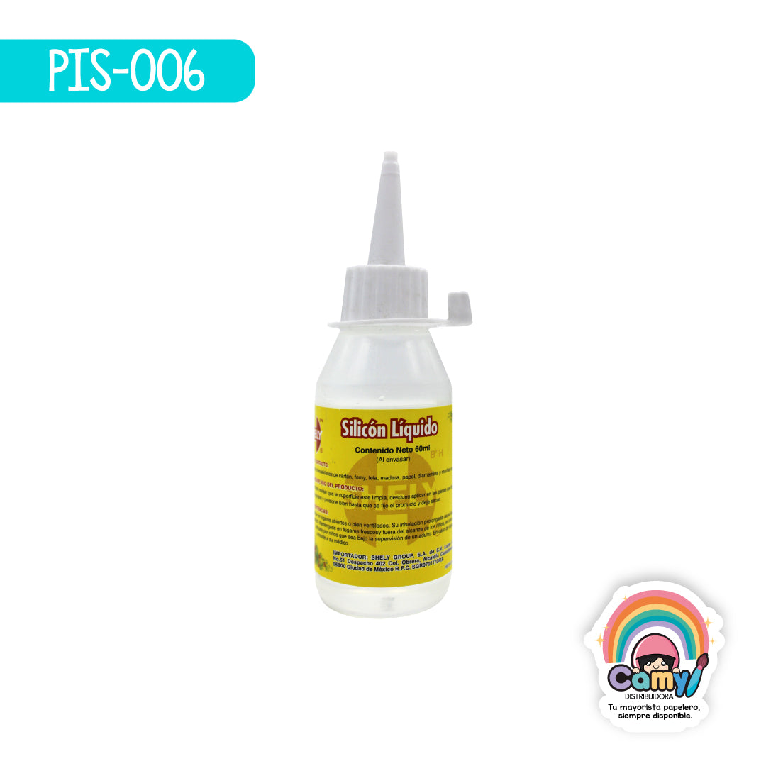 PIS-006 SILICON LIQUIDO SHELY SOLVENTE EN FCO.DE 60ML