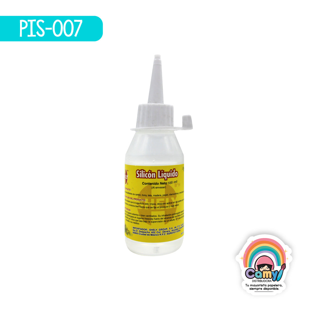 PIS-007 SILICON LIQUIDO SHELY SOLVENTE EN FCO.DE 100ML