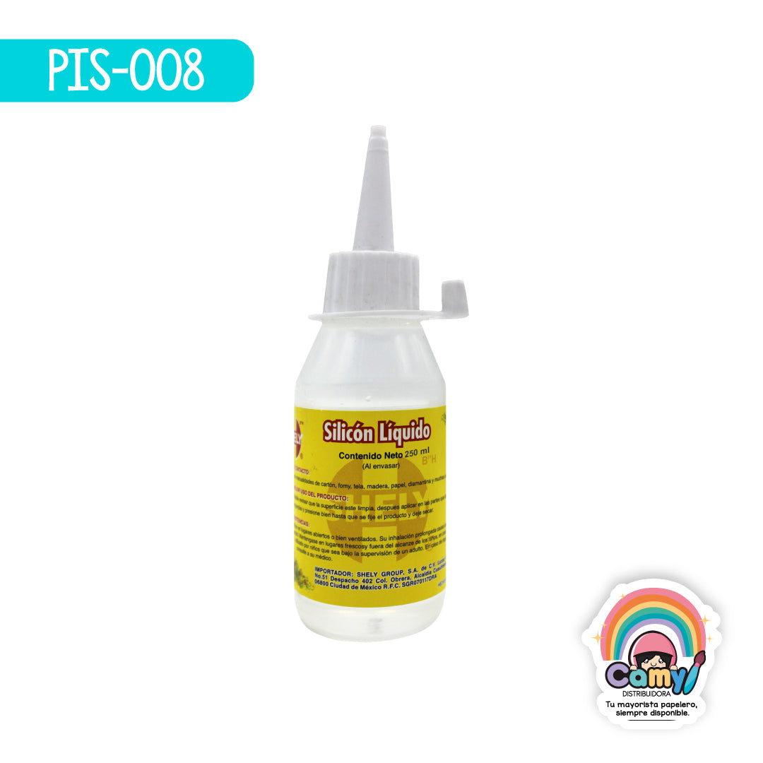 PIS-008 SILICON LIQUIDO SHELY SOLVENTE EN FCO.DE 250ML