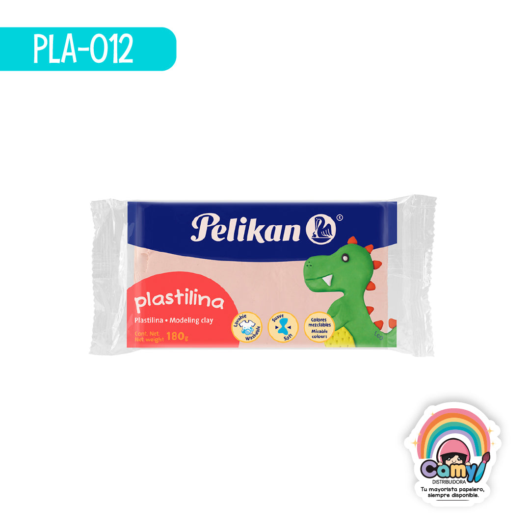 PLA-012 PLASTILINA MARQUETA 180 G RS CARNE PELIKAN